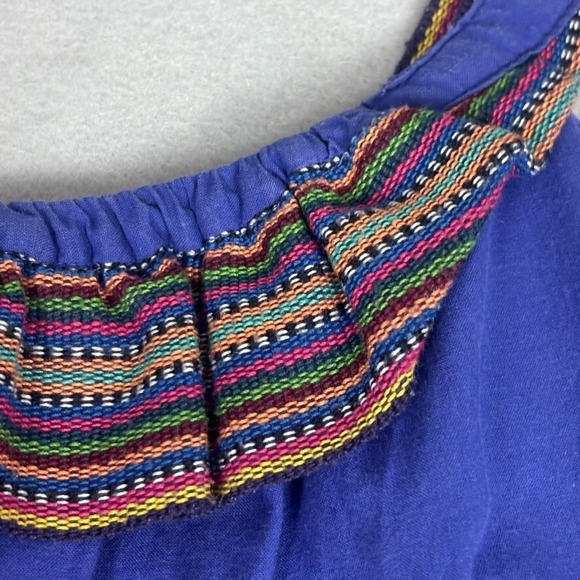 Anthropologie One September Womens Purple‎ Colorful Ruffle Hem boho tank Size 4 - Picture 2 of 9